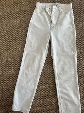 White High-Rise Jeans